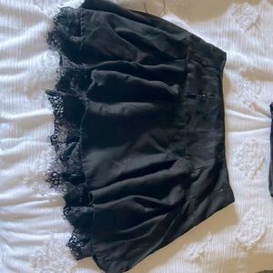 Black lace skirt